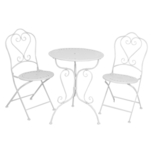 Tafel + 2 stoelen ø 62*73 / 48*40*93 cm (2) Wit | 5Y0129W | Clayre & Eef