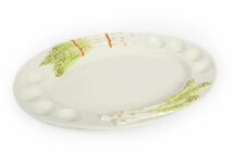 Grote ovale aspergeschaal met eigaten 47 x 36 cm | Piccobella | AL012