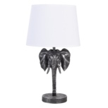 Clayre & Eef | Tafellamp Olifant Zwart, Wit ø 25x41 cm E27/max 1x60W | 6LMC0052 Clayre & Eef | Tafellamp Olifant Zwart, Wit ø 25x41 cm E27/max 1x60W | 6LMC0052