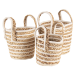 Clayre & Eef | Opbergmanden Set van 3 Beige, Bruin ø21x20 cm | 6RO0514 Clayre & Eef | Opbergmanden Set van 3 Beige, Bruin ø21x20 cm | 6RO0514