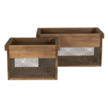 Clayre & Eef | Opbergdoos Set van 2 Bruin 32x19x16 / 23x16x15 cm | 6H1996 Clayre & Eef | Opbergdoos Set van 2 Bruin 32x19x16 / 23x16x15 cm | 6H1996