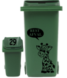Sticker set container Giraf restafval tekstballon + huisnummer deksel | Rosami Decoratiestickers Sticker set container Giraf restafval tekstballon + huisnummer deksel | Rosami Decoratiestickers