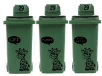 Voordeelset containersticker Giraf GFT Rest Papier + 3 x huisnummer deksel | Rosami Decoratiestickers Voordeelset containersticker Giraf GFT Rest Papier + 3 x huisnummer deksel | Rosami Decoratiestickers