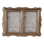 Clayre & Eef   | Fotolijst Goudkleurig 17x2x22 cm / 8x12 cm (2) | 2F0826
