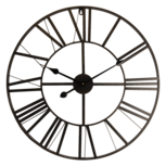 Clayre & Eef   | Wandklok Zwart ø 60x4 cm / 1xAA | 5KL0140S