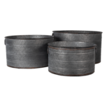 Clayre & Eef | Bloempotten Binnen Set van 3 Grijs ø 51x30 / ø 46x26 / ø 41x23 cm | 6Y4293 Clayre & Eef | Bloempotten Binnen Set van 3 Grijs ø 51x30 / ø 46x26 / ø 41x23 cm | 6Y4293