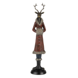 Clayre & Eef | Decoratie Beeld Hert Rood 8x8x35 cm | 6PR4618 Clayre & Eef | Decoratie Beeld Hert Rood 8x8x35 cm | 6PR4618