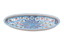 Turquoise blue fine schaal ovaal 30 cm | OS.BC.30 | Dishes & Deco