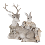 Clayre & Eef | Decoratie Beeld Hert Grijs 20x10x16 cm | 6PR4651 Clayre & Eef | Decoratie Beeld Hert Grijs 20x10x16 cm | 6PR4651