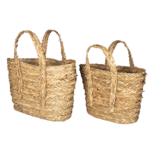 Clayre & Eef | Opbergmanden Set van 2 Bruin 36x11x34 cm / 33x8x31 cm | 6RO0534 Clayre & Eef | Opbergmanden Set van 2 Bruin 36x11x34 cm / 33x8x31 cm | 6RO0534