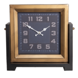 Clayre & Eef   | Staande klok Zwart 34x10x34 cm / 1xAA | 6KL0723