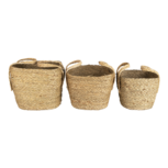 Clayre & Eef | Opbergmanden Set van 3 Bruin 25x25x34 / 24x20x28 / 21x18x25 cm | 6RO0539 Clayre & Eef | Opbergmanden Set van 3 Bruin 25x25x34 / 24x20x28 / 21x18x25 cm | 6RO0539