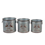 Clayre & Eef | Bloempotten Binnen Set van 3 Grijs ø 33x31 / ø 30x29 / ø 27x27 cm | 6Y4452 Clayre & Eef | Bloempotten Binnen Set van 3 Grijs ø 33x31 / ø 30x29 / ø 27x27 cm | 6Y4452
