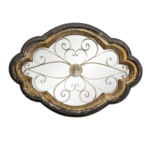 Clayre & Eef   | Wandspiegel Goudkleurig Zwart 70x6x100 cm | 52S238