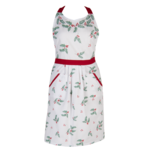 Clayre & Eef | Keukenschort Wit, Rood, Groen 70x85 cm | HCH41A Clayre & Eef | Keukenschort Wit, Rood, Groen 70x85 cm | HCH41A