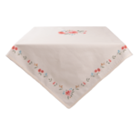 Clayre & Eef | Vierkant Tafelkleed Beige, Groen, Rood 100x100 cm | LRC01 Clayre & Eef | Vierkant Tafelkleed Beige, Groen, Rood 100x100 cm | LRC01