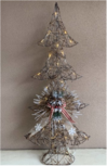 Kerstboom houten takjes met strik glitter sneeuw en (knipper) lampjes 90 cm | La Galleria | JIF-20341 Kerstboom houten takjes met strik glitter sneeuw en (knipper) lampjes 90 cm | La Galleria | JIF-20341