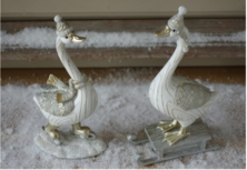 Set van 2 Gans met muts op slee en op schaatsen 20 cm | La Galleria | KEN-7115755 Set van 2 Gans met muts op slee en op schaatsen 20 cm | La Galleria | KEN-7115755