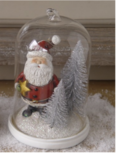 Decoratie kerstman met ster en kerstboompjes onder een stolp 16 cm | La Galleria | TPI-765332 Decoratie kerstman met ster en kerstboompjes onder een stolp 16 cm | La Galleria | TPI-765332