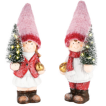 Set : Decoratie beeld jongen meisje winterkind kerstboom met ledverlichting 24 cm | Dekoratief | A205366 Set : Decoratie beeld jongen meisje winterkind kerstboom met ledverlichting 24 cm | Dekoratief | A205366