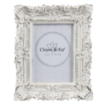 Clayre & Eef   | Fotolijst Wit 10x2x12 cm / 6x9 cm | 2F0506