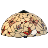 Clayre & Eef | Lampenkap Tiffany Beige, Roze ø 48x26 cm | 5LL-5382 Clayre & Eef | Lampenkap Tiffany Beige, Roze ø 48x26 cm | 5LL-5382