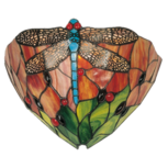 Clayre & Eef | Wandlamp Tiffany Rood, Groen 30x15x20 cm E14/max 1x40W | 5LL-9312 Clayre & Eef | Wandlamp Tiffany Rood, Groen 30x15x20 cm E14/max 1x40W | 5LL-9312