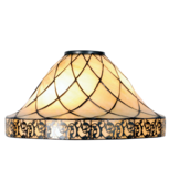 Clayre & Eef | Lampenkap Tiffany Beige, Bruin ø 45x28 cm | 5LL-5281 Clayre & Eef | Lampenkap Tiffany Beige, Bruin ø 45x28 cm | 5LL-5281