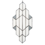 Clayre & Eef | Glaspaneel Tiffany Wit, Grijs 23x1x50 cm | 5LL-6120 Clayre & Eef | Glaspaneel Tiffany Wit, Grijs 23x1x50 cm | 5LL-6120