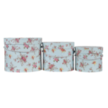 Clayre & Eef | Hoedendoos Set van 3 Blauw ø 23x19 / ø 20x16 / ø 17x14 cm | 65008 Clayre & Eef | Hoedendoos Set van 3 Blauw ø 23x19 / ø 20x16 / ø 17x14 cm | 65008