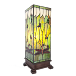 Clayre & Eef | Tiffany Tafellamp Groen, Bruin, Beige 18x18x45 cm E27/max 1x40W | 5LL-5847 Clayre & Eef | Tiffany Tafellamp Groen, Bruin, Beige 18x18x45 cm E27/max 1x40W | 5LL-5847