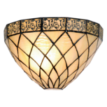 Clayre & Eef | Wandlamp Tiffany Beige, Bruin 30x15x20 cm E14/max 1x40W | 5LL-1138 Clayre & Eef | Wandlamp Tiffany Beige, Bruin 30x15x20 cm E14/max 1x40W | 5LL-1138