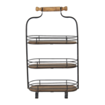 Clayre & Eef | Etagère 3 laags Zwart, Bruin 31x17x53 cm | 5Y0962 Clayre & Eef | Etagère 3 laags Zwart, Bruin 31x17x53 cm | 5Y0962