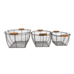 Clayre & Eef   | Opbergmanden Set van 3 Bruin 35x26x14 cm | 6Y4660