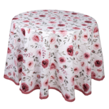 Clayre & Eef | Tafelkleed Wit, Roze, Groen ø 170 cm | RUR07 Clayre & Eef | Tafelkleed Wit, Roze, Groen ø 170 cm | RUR07