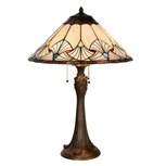 Clayre & Eef | Tiffany Tafellamp Beige, Blauw ø 51x78 cm E27/max 2x40W | 5LL-5394 Clayre & Eef | Tiffany Tafellamp Beige, Blauw ø 51x78 cm E27/max 2x40W | 5LL-5394