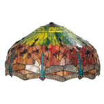 Clayre & Eef | Lampenkap Tiffany Rood, Groen ø 51x29 cm | 5LL-9200 Clayre & Eef | Lampenkap Tiffany Rood, Groen ø 51x29 cm | 5LL-9200