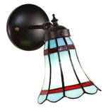 Clayre & Eef | Wandlamp Tiffany Blauw, Rood 17x12x23 cm E14/max 1x40W | 5LL-6206 Clayre & Eef | Wandlamp Tiffany Blauw, Rood 17x12x23 cm E14/max 1x40W | 5LL-6206