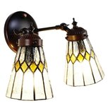 Clayre & Eef | Wandlamp Tiffany Transparant 30x23x23 cm E14/max 2x40W | 5LL-6210 Clayre & Eef | Wandlamp Tiffany Transparant 30x23x23 cm E14/max 2x40W | 5LL-6210