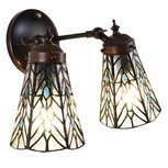 Clayre & Eef | Wandlamp Tiffany Transparant 30x23x23 cm E14/max 2x40W | 5LL-6215 Clayre & Eef | Wandlamp Tiffany Transparant 30x23x23 cm E14/max 2x40W | 5LL-6215