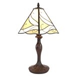 Clayre & Eef | Tiffany Tafellamp Beige, Wit ø 31x43 cm E27/max 1x60W | 5LL-6189 Clayre & Eef | Tiffany Tafellamp Beige, Wit ø 31x43 cm E27/max 1x60W | 5LL-6189