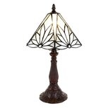 Clayre & Eef | Tiffany Tafellamp Wit, Bruin ø 20x34 cm E14/max 1x40W | 5LL-6191 Clayre & Eef | Tiffany Tafellamp Wit, Bruin ø 20x34 cm E14/max 1x40W | 5LL-6191
