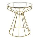 Clayre & Eef | Bijzettafel Goudkleurig ø 50x60 cm | 5Y0994 Clayre & Eef | Bijzettafel Goudkleurig ø 50x60 cm | 5Y0994