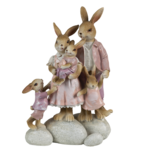 Clayre & Eef   | Decoratie Konijn Roze, Beige 11x6x18 cm | 6PR3540