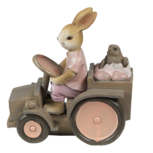 Clayre & Eef | Decoratie Konijn Roze, Beige 13x7x12 cm | 6PR3554 Clayre & Eef | Decoratie Konijn Roze, Beige 13x7x12 cm | 6PR3554