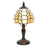 Clayre & Eef | Tiffany Tafellamp Beige ø 14x29 cm E14/max 1x40W | 5LL-5992 Clayre & Eef | Tiffany Tafellamp Beige ø 14x29 cm E14/max 1x40W | 5LL-5992