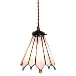 Clayre & Eef | Hanglamp Tiffany Roze 18x15x115 cm E14/max 1x25W | 5LL-6218 Clayre & Eef | Hanglamp Tiffany Roze 18x15x115 cm E14/max 1x25W | 5LL-6218