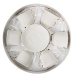 Clayre & Eef   | Kop en schotel set van 6 Wit ø 36x12 cm / 220 ml | 6CE1441