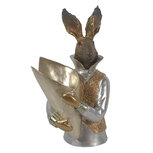 Clayre & Eef | Decoratie Beeld Konijn Goudkleurig 16x13x30 cm | 6PR3599 Clayre & Eef | Decoratie Beeld Konijn Goudkleurig 16x13x30 cm | 6PR3599
