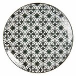 Clayre & Eef   | Servies Ontbijtbord Zwart Wit ø 21x1 cm | 6CEDP0047